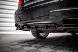 Mittlerer Cup Diffusor Heck Ansatz DTM Look passend für BMW 7 M-Paket F01 schwarz Hochglanz