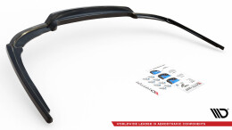 Mittlerer Cup Diffusor Heck Ansatz DTM Look passend für BMW 7 M-Paket F01 schwarz Hochglanz