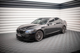 Seitenschweller Ansatz Cup Leisten passend für BMW 7 M-Paket F01 schwarz Hochglanz