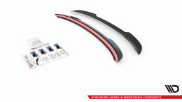 Heck Spoiler Aufsatz Abrisskante passend für Renault Clio Mk5 schwarz Hochglanz