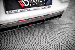 Street Pro Heckschürze Heck Ansatz Diffusor passend für Renault Clio Mk5 rot