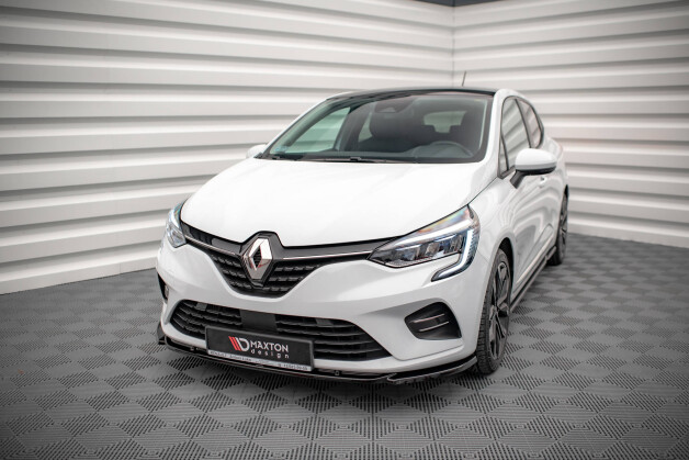 Cup Spoilerlippe Front Ansatz V.1 passend für Renault Clio Mk5 schwarz Hochglanz
