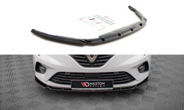 Cup Spoilerlippe Front Ansatz V.1 passend für Renault Clio Mk5 schwarz Hochglanz