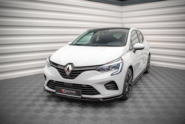 Cup Spoilerlippe Front Ansatz V.2 passend für Renault Clio Mk5 schwarz Hochglanz
