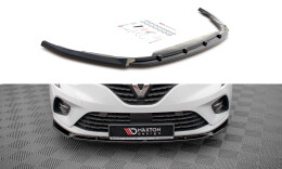 Cup Spoilerlippe Front Ansatz V.2 passend für Renault Clio Mk5 schwarz Hochglanz