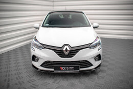 Street+ Spoilerlippe Front Ansatz V.2 passend für Renault Clio Mk5 schwarz Hochglanz