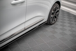 Seitenschweller Ansatz Cup Leisten passend für Renault Clio Mk5 schwarz Hochglanz