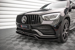 Street+ Spoilerlippe Front Ansatz passend für Mercedes-AMG GLC 43 / AMG-Line SUV X253 FL schwarz Hochglanz
