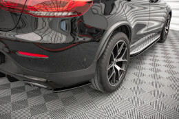 Heck Ansatz Flaps Diffusor für Mercedes-Benz GLC Coupe AMG-Line C253 Facelift schwarz Hochglanz