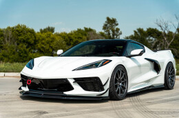 Cup Spoilerlippe Front Ansatz passend für Chevrolet Corvette C8 schwarz Hochglanz