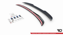 Heck Spoiler Aufsatz Abrisskante für Peugeot 508 GT Mk1 Facelift schwarz Hochglanz