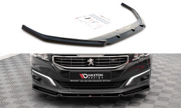 Cup Spoilerlippe Front Ansatz V.1 passend für Peugeot 508 GT Mk1 Facelift schwarz Hochglanz