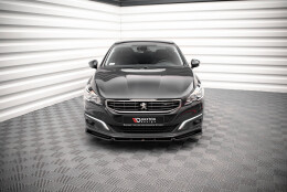 Cup Spoilerlippe Front Ansatz V.1 passend für Peugeot 508 GT Mk1 Facelift schwarz Hochglanz