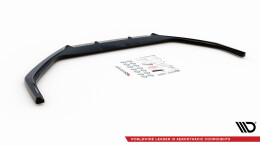 Cup Spoilerlippe Front Ansatz V.1 passend für Peugeot 508 GT Mk1 Facelift schwarz Hochglanz