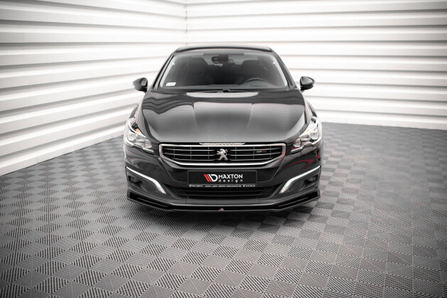 Cup Spoilerlippe Front Ansatz V.2 für Peugeot 508 GT Mk1 FL schwarz Hochglanz