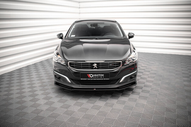 Cup Spoilerlippe Front Ansatz V.2 passend für Peugeot 508 GT Mk1 Facelift schwarz Hochglanz
