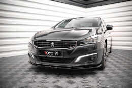 Cup Spoilerlippe Front Ansatz V.2 für Peugeot 508 GT Mk1 FL schwarz Hochglanz