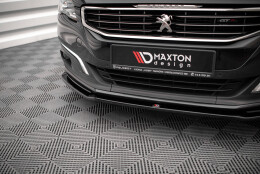 Cup Spoilerlippe Front Ansatz V.2 passend für Peugeot 508 GT Mk1 Facelift schwarz Hochglanz