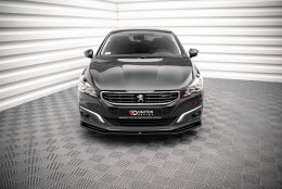 Street+ Spoilerlippe Front Ansatz V.2 passend für Peugeot 508 GT Mk1 FL schwarz Hochglanz