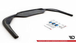 Mittlerer Cup Diffusor Heck Ansatz für Peugeot 508 GT Mk1 Facelift schwarz Hochglanz