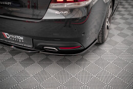 Mittlerer Cup Diffusor Heck Ansatz passend für Peugeot 508 GT Mk1 Facelift schwarz Hochglanz