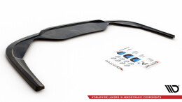 Mittlerer Cup Diffusor Heck Ansatz passend für Peugeot 508 GT Mk1 Facelift schwarz Hochglanz