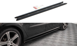 Seitenschweller Ansatz Cup Leisten passend für Peugeot 508 GT Mk1 Facelift schwarz Hochglanz