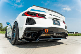 Mittlerer Cup Diffusor Heck Ansatz DTM Look für Chevrolet Corvette C8 Carbon Look