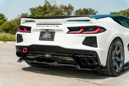 Mittlerer Cup Diffusor Heck Ansatz DTM Look für Chevrolet Corvette C8 Carbon Look