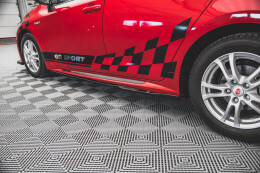 Seitenschweller Ansatz Cup Leisten für Toyota Corolla GR Sport Hatchback XII schwarz Hochglanz
