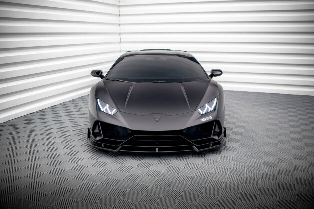 Cup Spoilerlippe Front Ansatz für Lamborghini Huracan EVO AWD schwarz Hochglanz