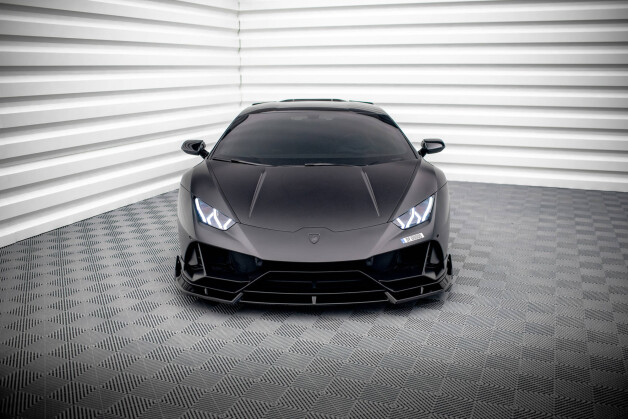 Cup Spoilerlippe Front Ansatz passend für Lamborghini Huracan EVO AWD schwarz Hochglanz
