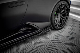 Seitenschweller Ansatz Cup Leisten passend für Lamborghini Huracan EVO schwarz Hochglanz