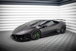 Seitenschweller Ansatz Cup Leisten passend für Lamborghini Huracan EVO schwarz Hochglanz