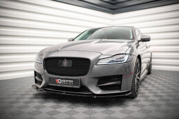 Cup Spoilerlippe Front Ansatz V.2 passend für Jaguar XF R-Sport Mk2 schwarz Hochglanz