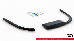 Heck Ansatz Flaps Diffusor passend für Jaguar XF R-Sport Mk2 schwarz Hochglanz