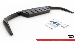 Street+ Mittlerer Diffusor RACE Heck Ansatz passend für Lexus UX Mk1 schwarz Hochglanz