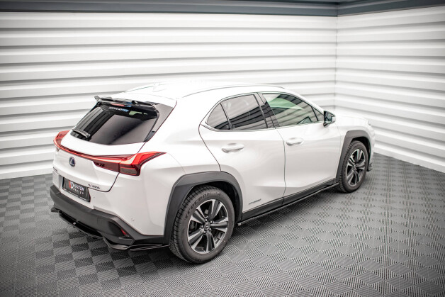 Seitenschweller Ansatz Cup Leisten für Lexus UX F-Sport Mk1 schwarz Hochglanz
