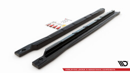 Seitenschweller Ansatz Cup Leisten für Lexus UX F-Sport Mk1 schwarz Hochglanz