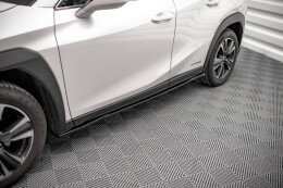 Seitenschweller Ansatz Cup Leisten für Lexus UX Mk1 schwarz Hochglanz