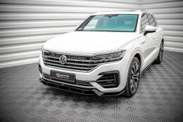 Cup Spoilerlippe Front Ansatz passend für VW Touareg R-Line Mk3 schwarz Hochglanz