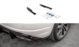 Heck Ansatz Flaps Diffusor passend für VW Touareg R-line Mk3 schwarz Hochglanz