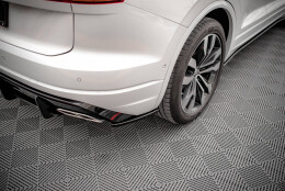 Heck Ansatz Flaps Diffusor passend für VW Touareg R-line Mk3 schwarz Hochglanz
