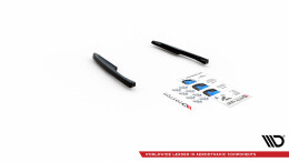 Heck Ansatz Flaps Diffusor passend für VW Touareg R-line Mk3 schwarz Hochglanz