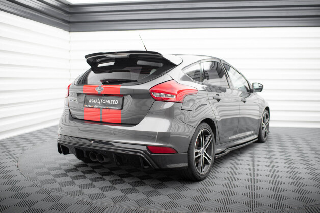 Heck Ansatz Diffusor passend für Ford Focus ST Mk3 FL (RS-Look) schwarz Hochglanz