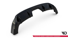 Heck Ansatz Diffusor passend für Ford Focus ST Mk3 FL (RS-Look) schwarz Hochglanz
