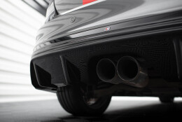 Heck Ansatz Diffusor passend für Ford Focus ST Mk3 FL (RS-Look) schwarz Hochglanz