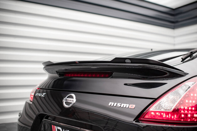 Heck Spoiler Aufsatz Abrisskante passend für Nissan 370Z Nismo Facelift schwarz Hochglanz