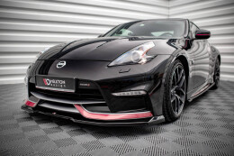 Cup Spoilerlippe Front Ansatz V.1 für Nissan 370Z Nismo FL schwarz Hochglanz