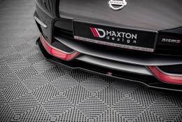 Cup Spoilerlippe Front Ansatz V.1 passend für Nissan 370Z Nismo Facelift schwarz Hochglanz
